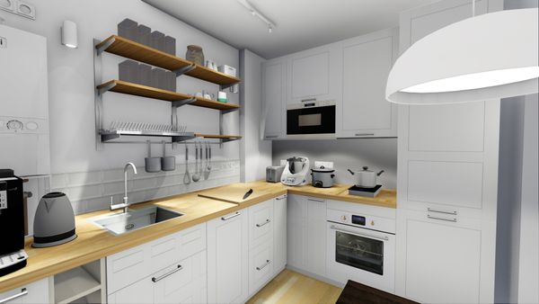 Bucătărie de 7 mp pentru o familie de trei în Brașov